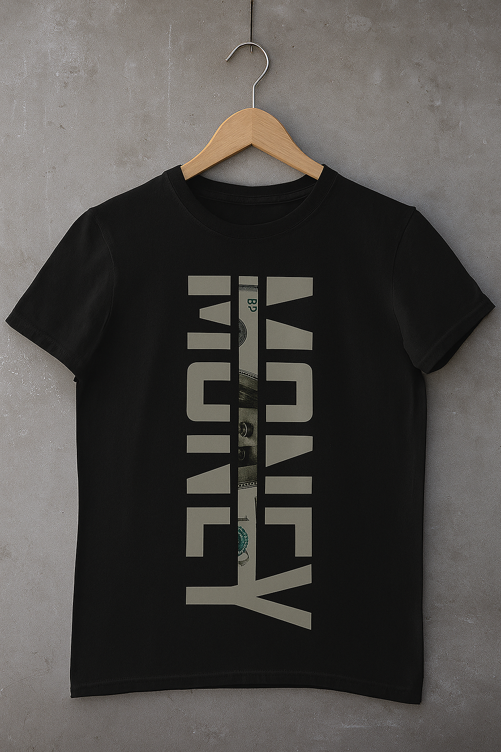 Black “Money Only” Graphic T-Shirt – Streetwear Style